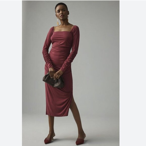 Anthro Ruched Dress - Picture 1 of 3